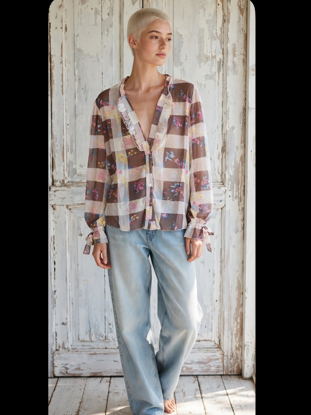 3 for $25 Sheer oversized blouse